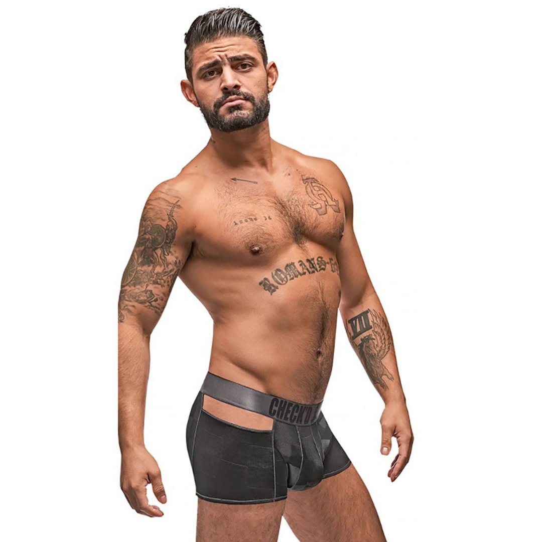 Cutout Shorts met Uitsparingen - Maat M - Zwart - EroticToyzBoxershortsMale Power