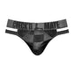 String Met Uitsnijdingen - Zwart - M - Pleasureplay StringsMale Power
