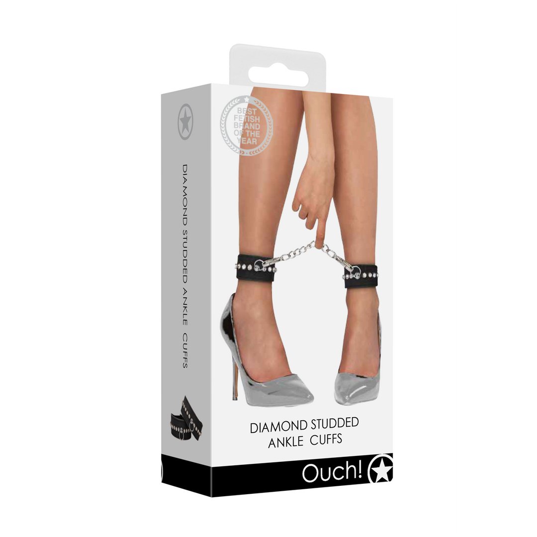 Diamond Studded Ankle Cuffs - EroticToyzProducten,Toys,Fetish,Boeien,Enkelboeien,,GeslachtsneutraalOuch! by Shots