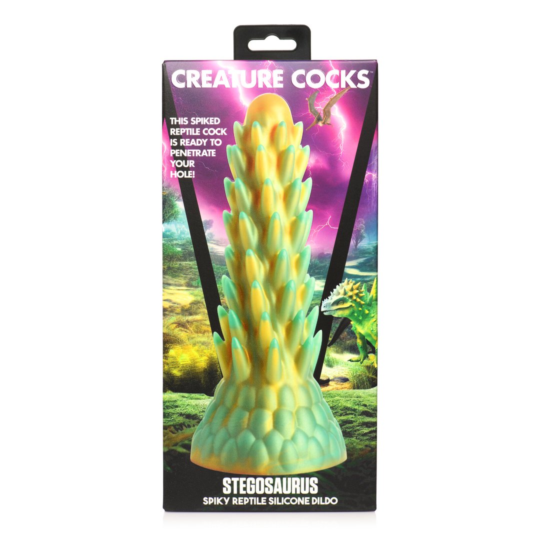 Dino Fantasy Dildo met Spikes en Zuignap 20 cm - Groen - EroticToyzNiet - Fallische Dildo'sXR Brands