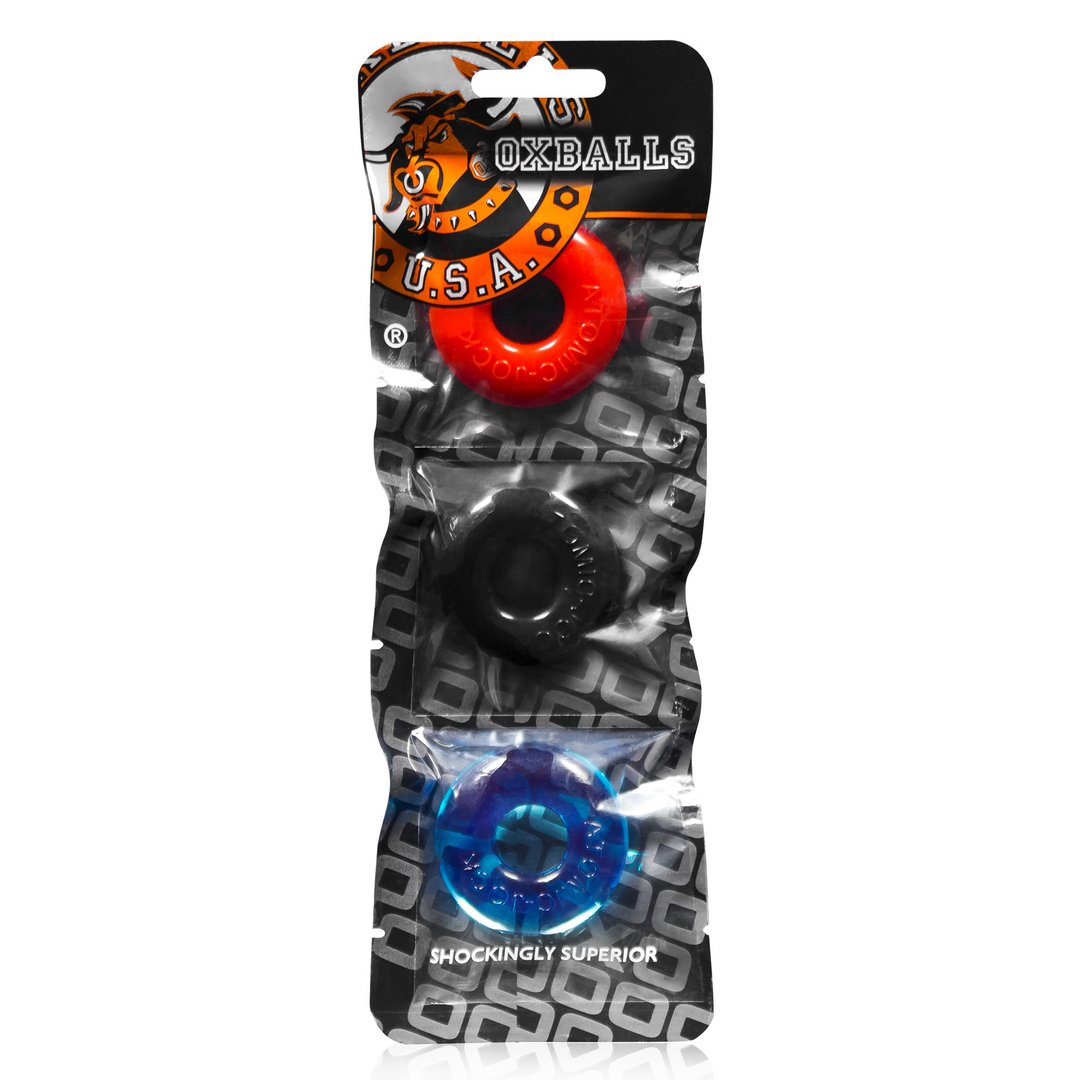 'DoNut1 Ringer 3 Cockrings Set - Multi Kleurig' - EroticToyzCockringenOxballs