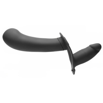 Double Diva Dubbele Dildo Met Harnas en Afstandsbediening - Zwart - EroticToyzDubbelXR Brands