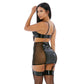 Double Take Vinyl Mesh BH - Zwart (M) - EroticToyzTopjesForplay