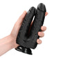 'Double Trouble Dubbele Dildo 12,7/15,2 cm - Zwart' - EroticToyzDubbele Dildo'sRealRock by Shots