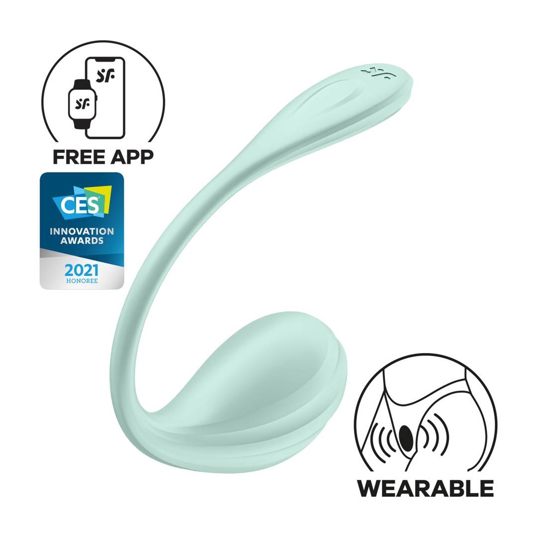 Draagbare Couple Vibrator - Mintkleurig - Pleasureplay Producten,Toys voor Koppels,Duo - Vibrators,Duo - Vibrators,Binnenkort Verwacht,Nieuwe Producten,,VrouwelijkSatisfyer