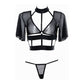 Corset Set Met Mesh En String - Zwart - Pleasureplay CorseletAllure