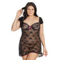 Kanten Jurk - Plus Size met Kapmouwen en Strik - Pleasureplay Queen sizeCoquette