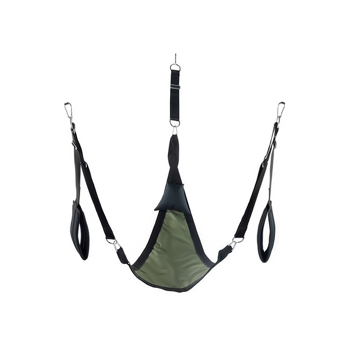 Driehoekige Hangmat van Canvas met 3 of 4 Bevestigingspunten - Grijs/Camouflage - EroticToyzSchommelsMr. Sling