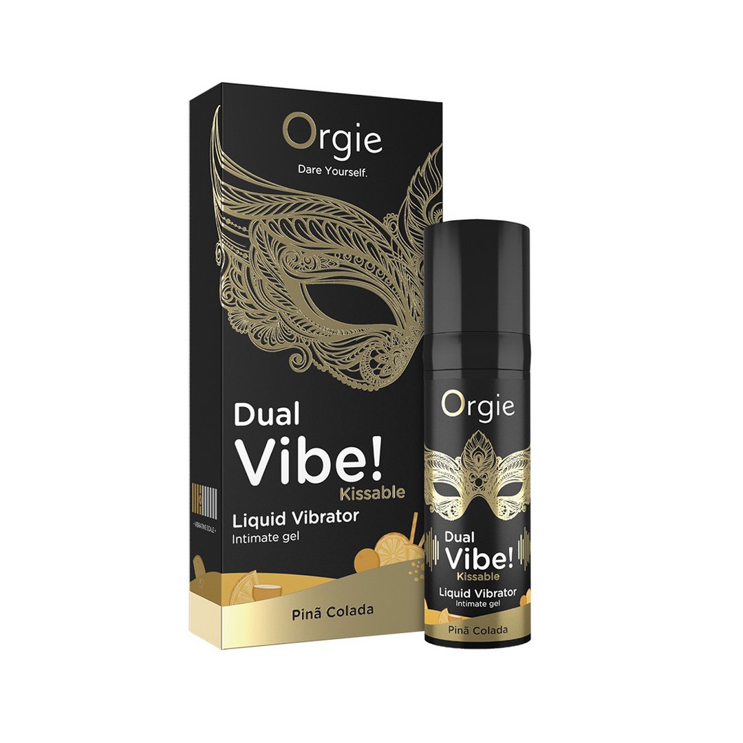 'Dual Vibe! Kusbare Vloeibare Vibrator 15 ml - Pinã Colada' - EroticToyzVibrerende Gel en LotionsOrgie