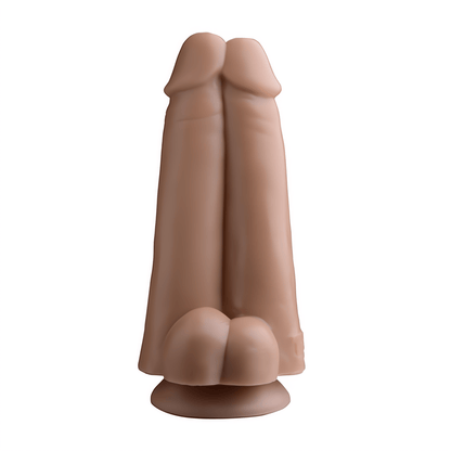 Dubbele Dildo Met Zuignap - Huidskleur - Pleasureplay Realistische Dildo'sXR Brands