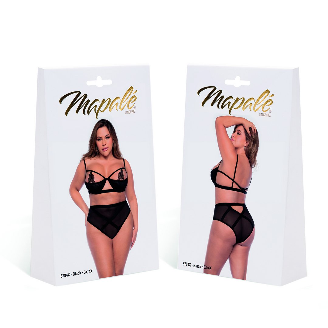 Elegante Tweedelige Set - 3/4X - Zwart - EroticToyzQueen sizeMapalé