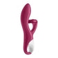 Rabbit Vibrator - Siliconen, Rood, Oplaadbaar, Waterdicht - Pleasureplay Rabbit VibratorsSatisfyer
