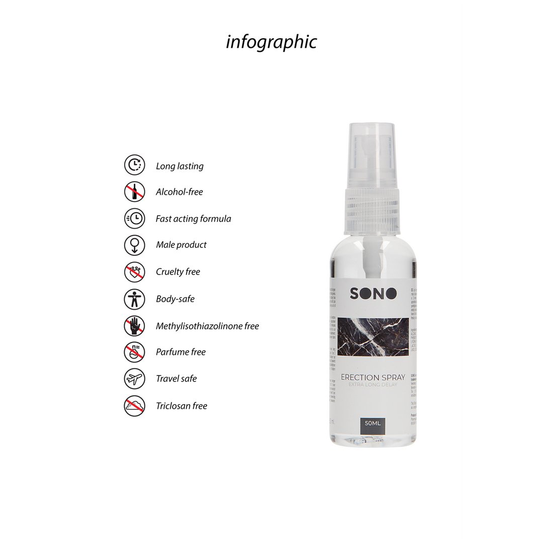 Erection Spray - 50 ml - EroticToyzProducten,Veilige Seks, Verzorging Hulp,Stimulerende Middelen,Vertragingsproducten,,GeslachtsneutraalSono by Shots