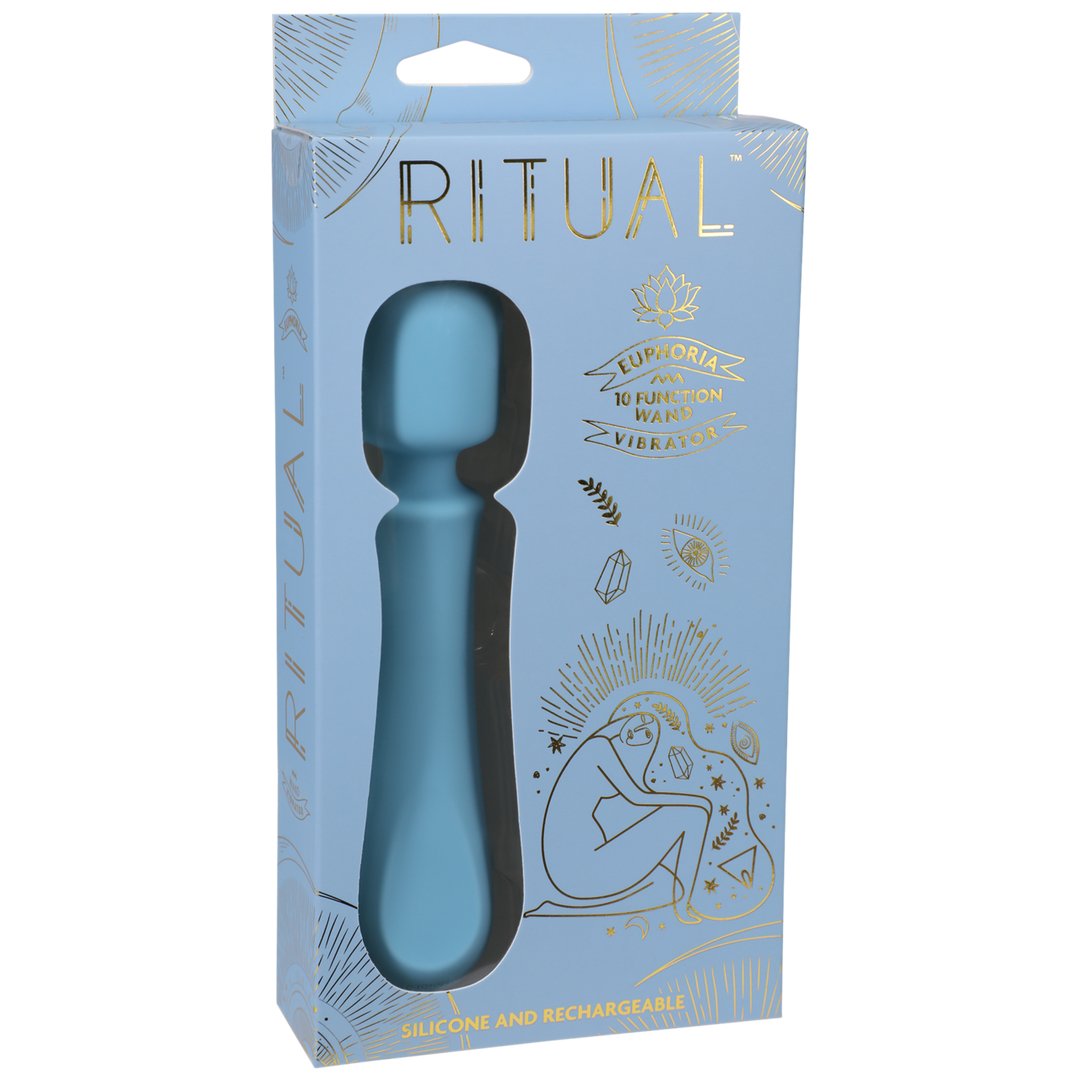 Euphoria - Rechargeable Silicone Wand Vibe - Blue - EroticToyzProducten,Toys,Vibrators,Massagetoestellen Wands,,GeslachtsneutraalDoc Johnson