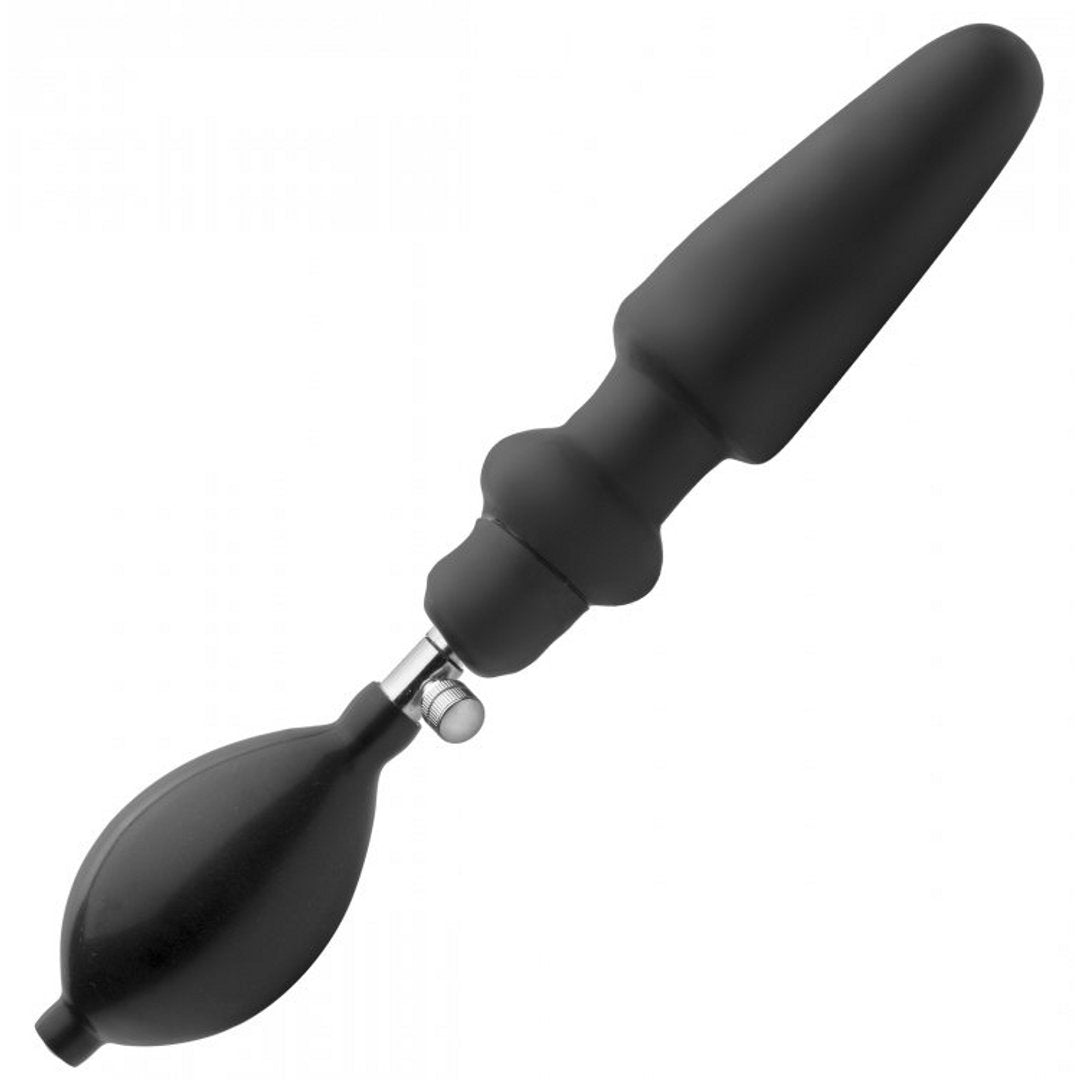 'Expander Inflatable Butt Plug met Handpomp - Zwart' - EroticToyzOpblaasbaarXR Brands