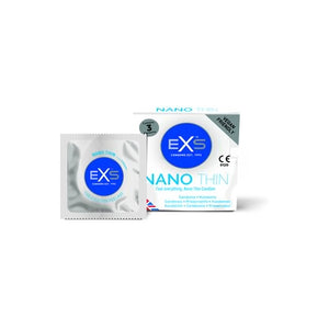 EXS Nano Thin - Condoms - 3 Pieces - EroticToyzProducten,Veilige Seks, Verzorging Hulp,Veilige Seks,Condooms voor Mannen,,MannelijkEXS