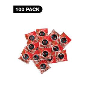 EXS Strawberry - Condoms - 100 Pieces - EroticToyzProducten,Veilige Seks, Verzorging Hulp,Veilige Seks,Condooms voor Mannen,,MannelijkEXS