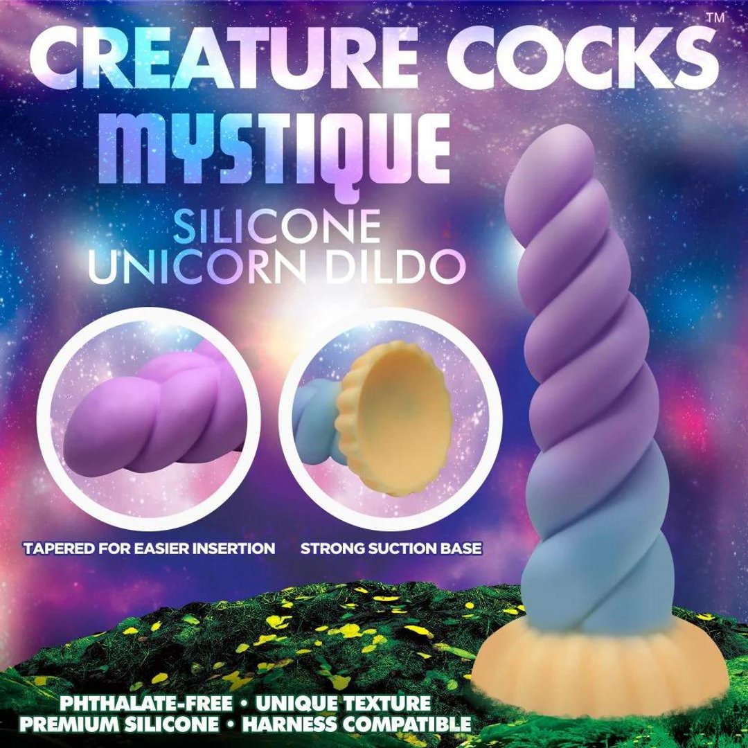 Fantasie Siliconen Dildo Met Zuignap - 21 cm - Oranje/Blauw/Paars - EroticToyzNiet - Fallische Dildo'sXR Brands