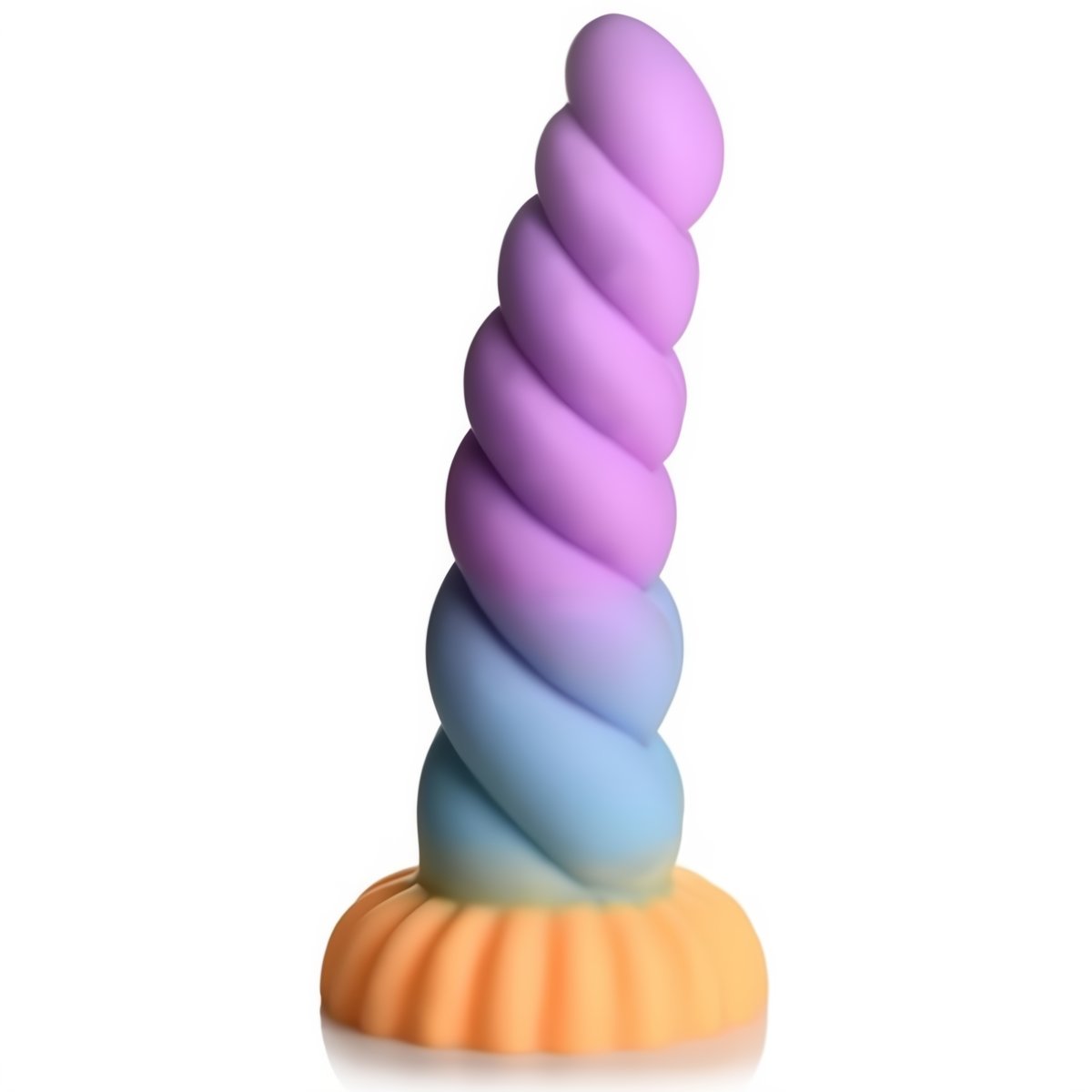 Fantasie Siliconen Dildo Met Zuignap - 21 cm - Oranje/Blauw/Paars - EroticToyzNiet - Fallische Dildo'sXR Brands