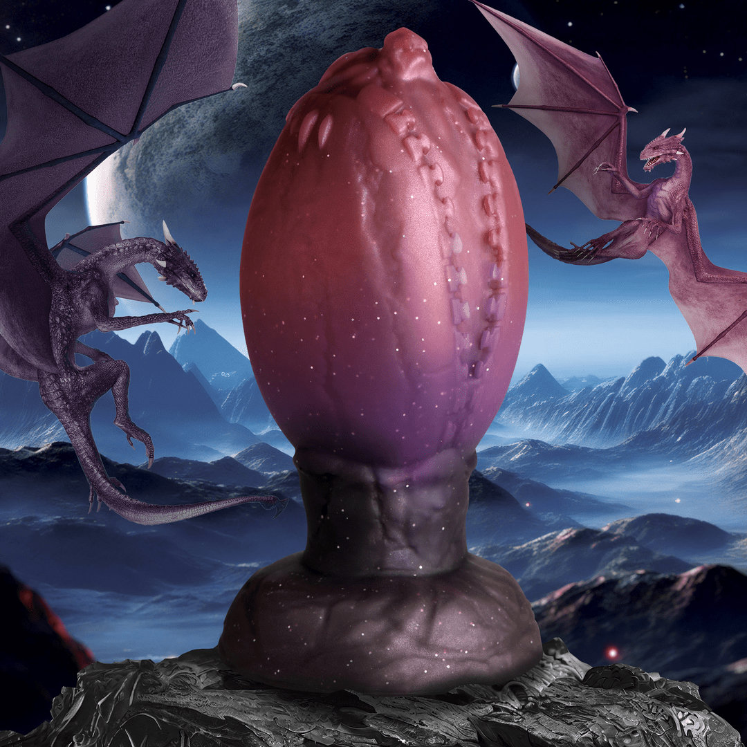 Fantasy Silicone Egg Plug - Donkerrood - Pleasureplay Buttplugs Anale Dildo's Niet VibrerendXR Brands