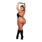 Halter Teddy Met Verwijderbare Flogger - Plus Size - Zwart - Pleasureplay Queen sizeDreamgirl