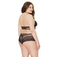 Haltertop en Hotpants Set - Visnet & Kant - Pleasureplay 2 - Delige SetCoquette