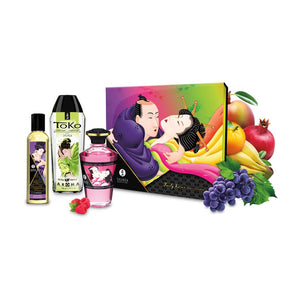 Fruity Kisses Erotische Massage Olie Set - Exotische Vruchten & Frambozen - 3 Stuks - EroticToyzStimulerende Lotions en GelsShunga