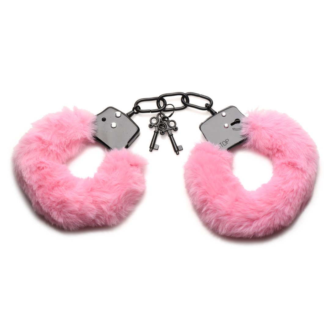 'Furry Handboeien - Verstelbaar 11,4 cm tot 18 cm - Roze' - EroticToyzHandboeienXR Brands