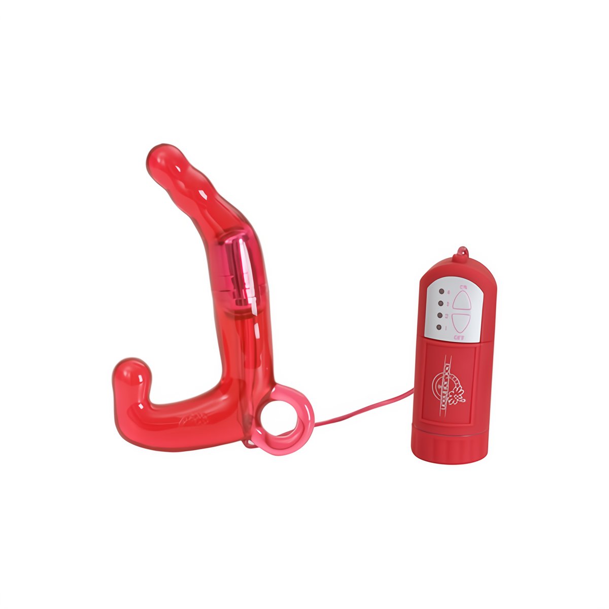Prostaat Vibrator Met Scrotum - stimulator - Houtskool - Pleasureplay ProstaatstimulatorenDoc Johnson