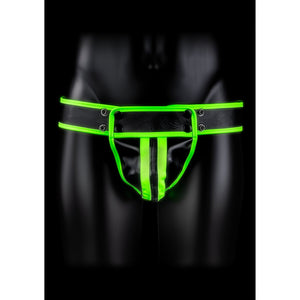 Gestreepte Glow in the Dark Jockstrap - M - EroticToyzJocksOuch! by Shots