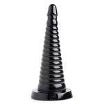 Giant Ribbed Anal Cone - Black - EroticToyzProducten,Toys,Anaal Toys,Buttplugs Anale Dildo's,Buttplugs Anale Dildo's Niet Vibrerend,,XR Brands