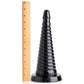 Giant Ribbed Anal Cone - Black - EroticToyzProducten,Toys,Anaal Toys,Buttplugs Anale Dildo's,Buttplugs Anale Dildo's Niet Vibrerend,,XR Brands