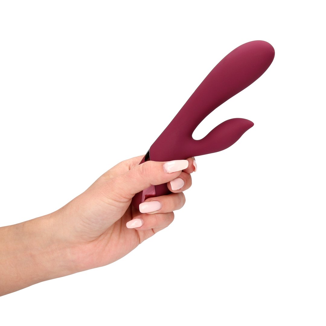 Gladde Silicone Rabbit Vibrator - Donker Kersen - EroticToyzRabbit VibratorsLoveline by Shots