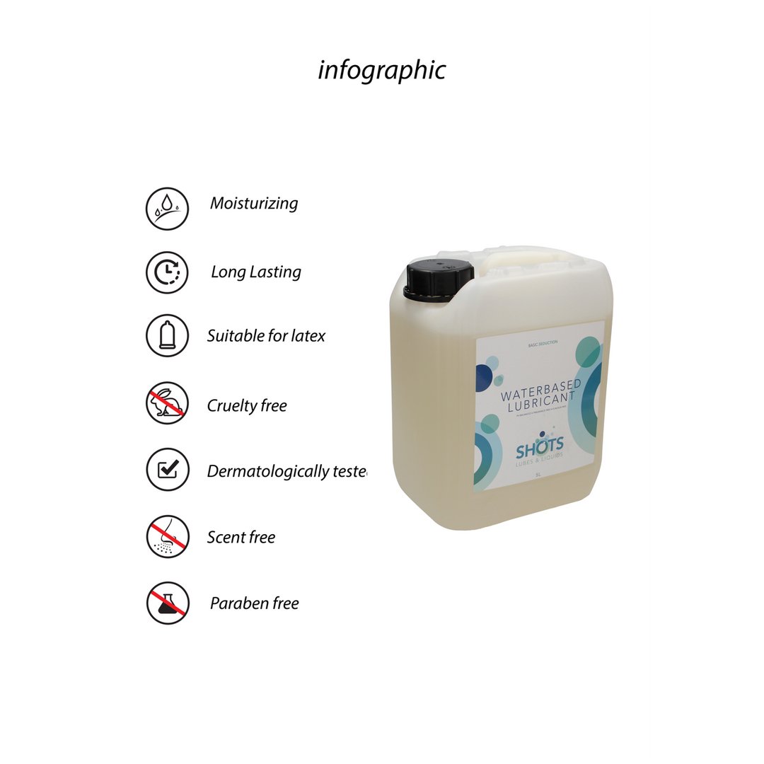 Glijmiddel op Waterbasis - 5 Liter - EroticToyzGlijmiddelen op WaterbasisShots Lubes Liquids by Shots