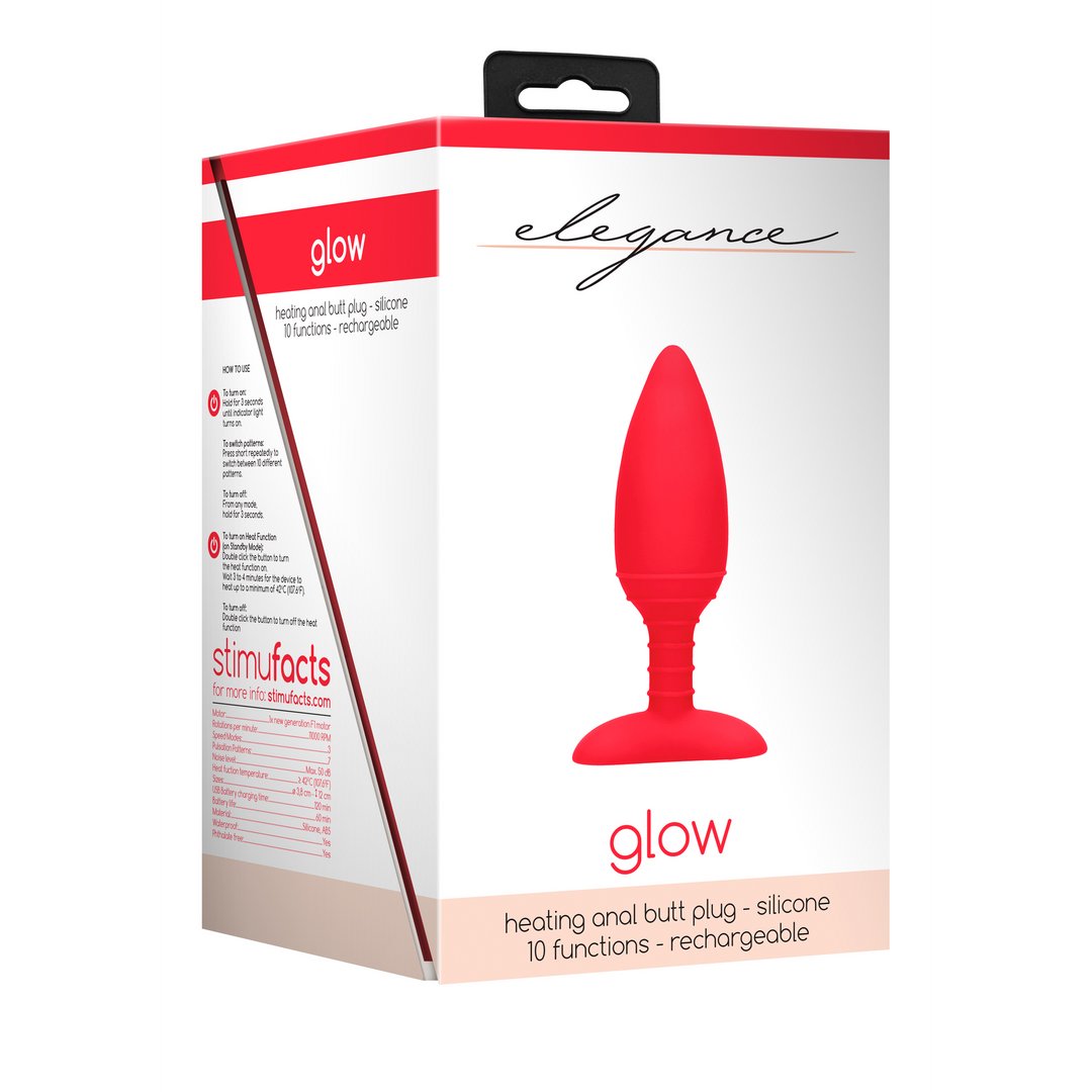 Glow - Heating Anal Butt Plug - EroticToyzProducten,Toys,Anaal Toys,Buttplugs Anale Dildo's,Buttplugs Anale Dildo's Vibrerend,Vibrators,Verwarmende Vibrators,Outlet,,GeslachtsneutraalElegance by Shots