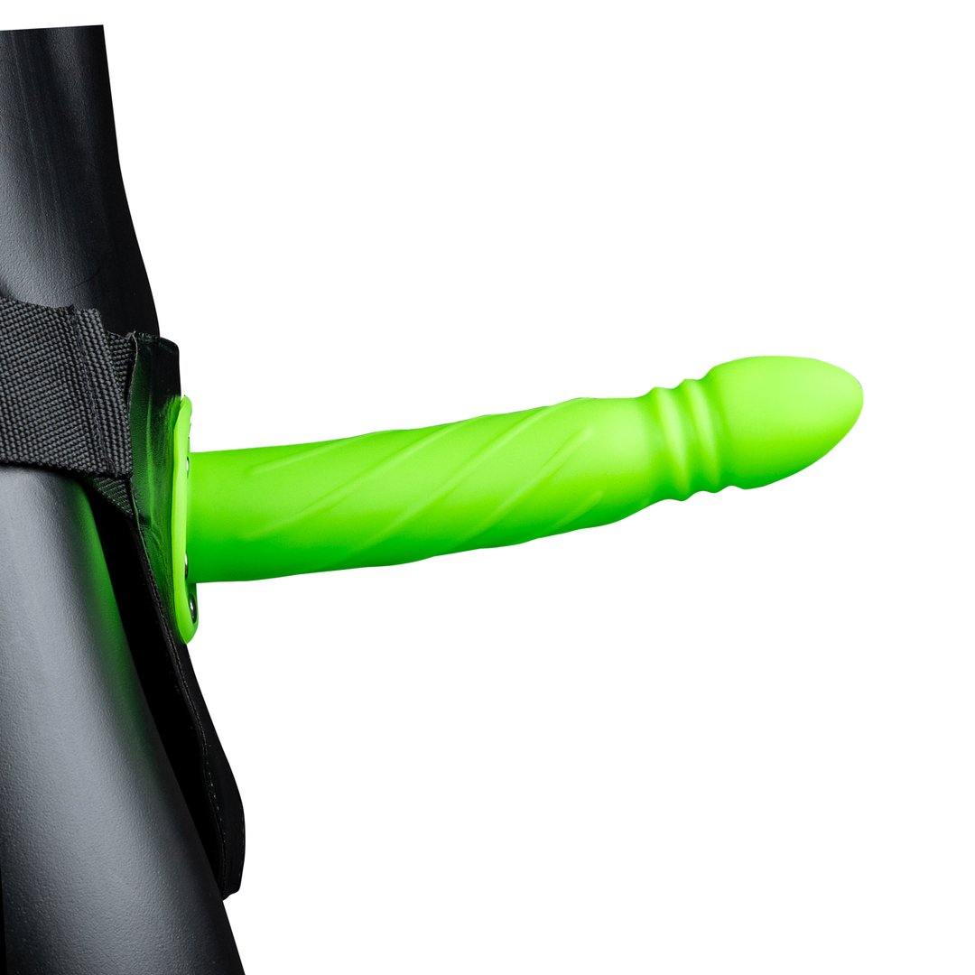 Glow in the Dark Twisted Hollow Strap - 20 cm - EroticToyzProducten,Toys,Toys voor Koppels,Voorbinddildo's,Dildos,Voorbinddildo's,Hol,,GeslachtsneutraalOuch! by Shots