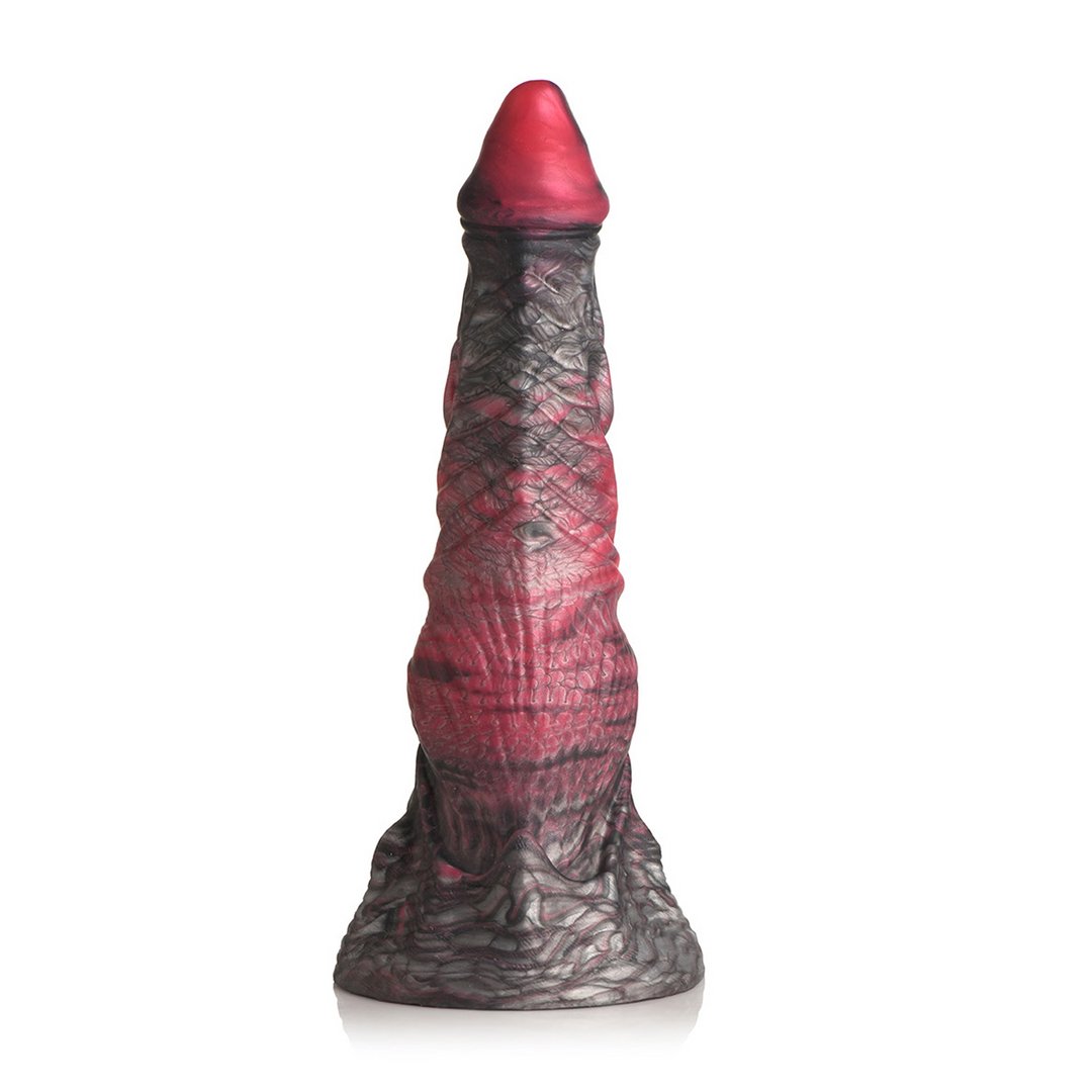 'Hades Silicone Dildo Medium - Zwart/Rood met Zuignap 21 cm' - EroticToyzNiet - Fallische Dildo'sXR Brands