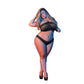 Bandeaux en Panty Set - 2XL Zwart - Pleasureplay Queen sizeMagic Silk