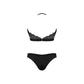 Halter Bandeaux en Panty Set - M - Zwart - Pleasureplay 2 - Delige SetMagic Silk