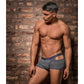 Minishort Met Uitsnede - Houtskoolgrijs - M - Pleasureplay BoxershortsMale Power