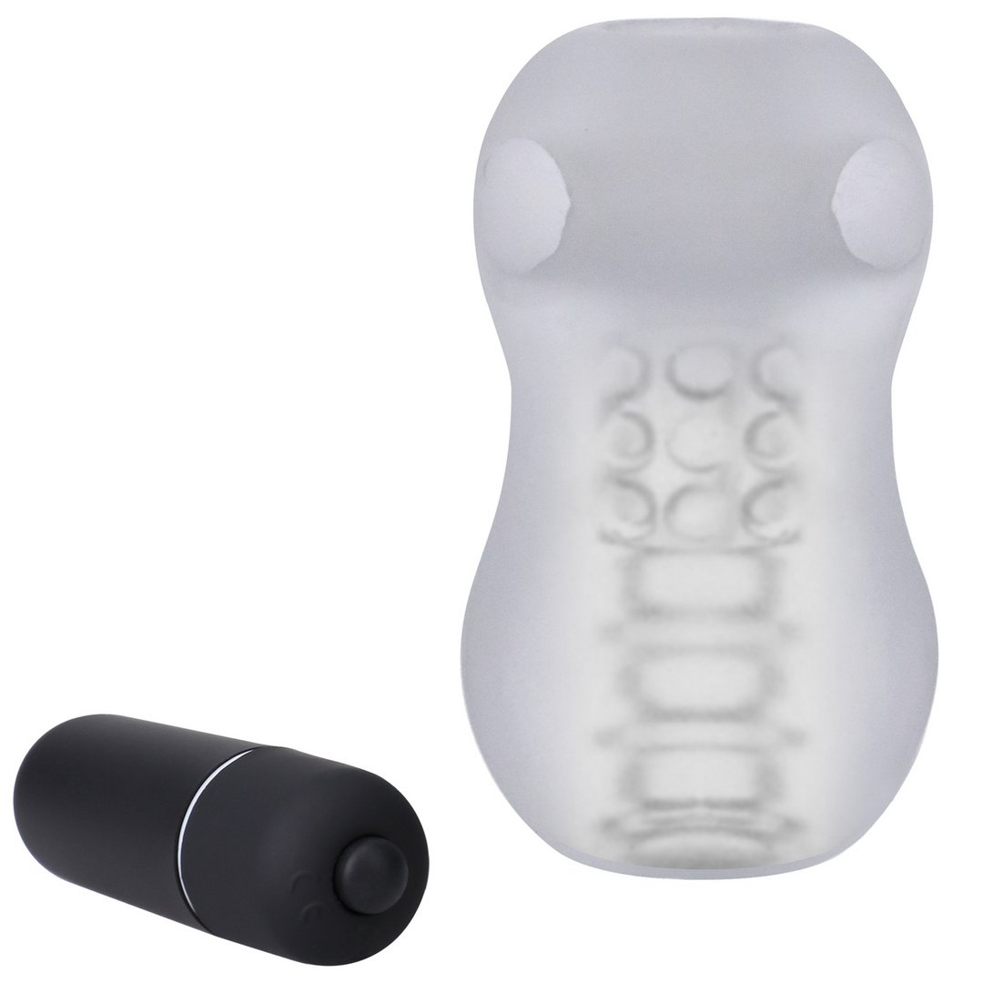 Helping Head Pro - Vibrating Masturbator Sleeve - Frost - EroticToyzProducten,Toys,Toys voor Mannen,Masturbators Strokers,Handmatige Masturbator,Outlet,,MannelijkDoc Johnson