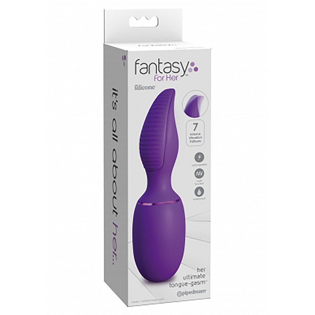 'Her Tongue Gasm Up & Down Beweging Vibrator - Roze' - EroticToyzTip VibratorPipedream