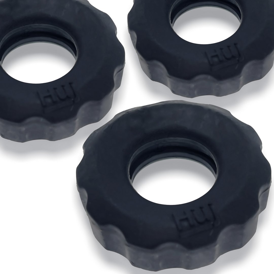 Huj Stretchy Cockrings 3 - Pack - Tar Ice - EroticToyzCockringenHunkyjunk