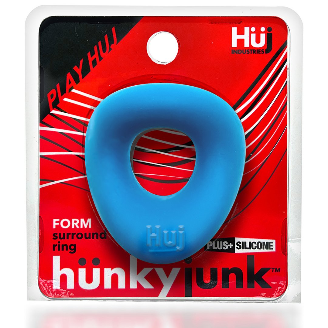 Hünkyjunk Form Curvy Cockring - Teal Ice - EroticToyzCockringenHunkyjunk