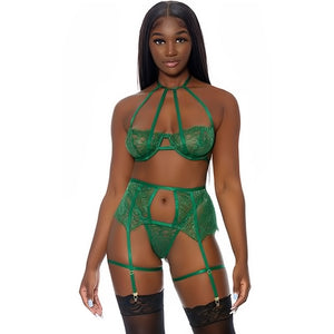 In Full Bloom - Lingerie Set - XL - EroticToyzProducten,Lingerie,Lingerie voor Haar,3 - Delige Set,Outlet,,VrouwelijkForplay