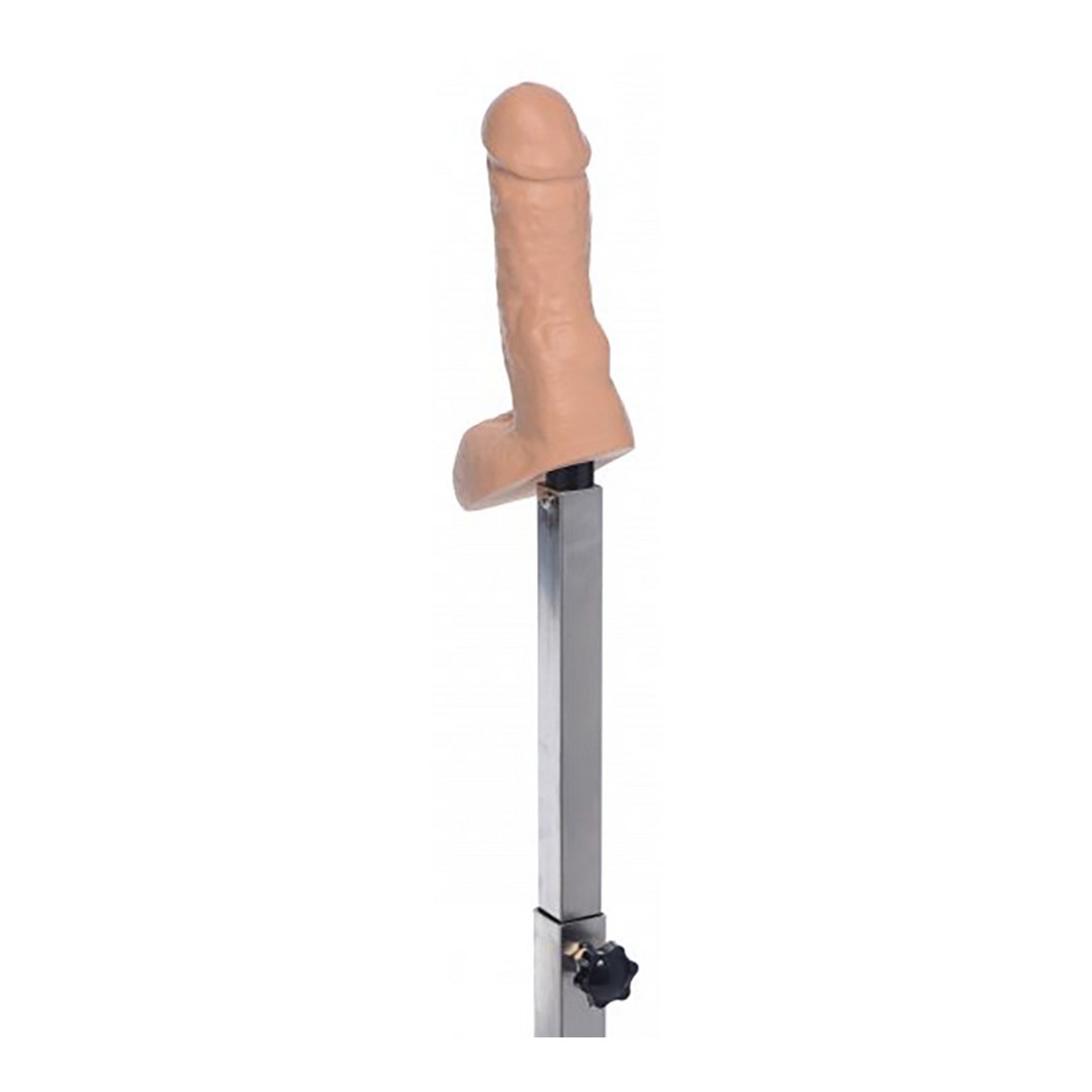 'Intense Pleasure Squat Spreader Bar met Anale Dildo en Enkelboeien - Zwart' - EroticToyzSpreidersXR Brands