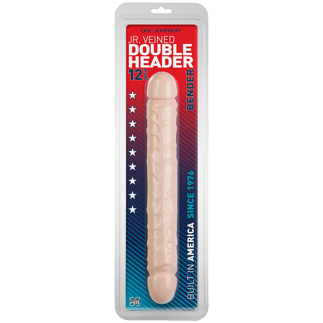 Jr. Veined Double Header - 30 cm - EroticToyzProducten,Toys,Dildos,Dubbele Dildo's,,GeslachtsneutraalDoc Johnson