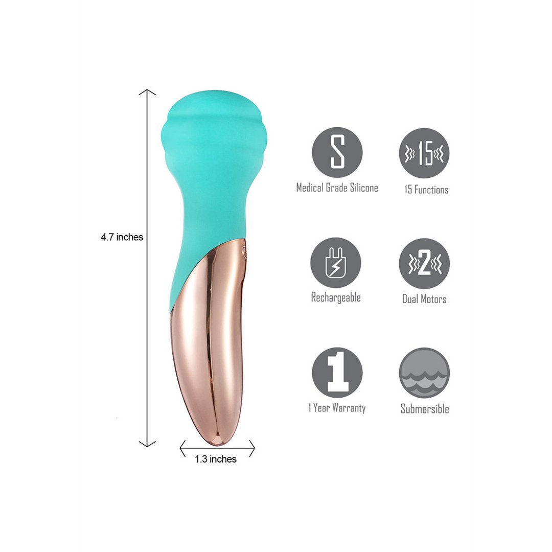 'Kali Mini Bullet Vibrator - Dual Motor, Oplaadbaar, Waterdicht - Roze' - EroticToyzKogel - en MinivibratorsMaiatoys