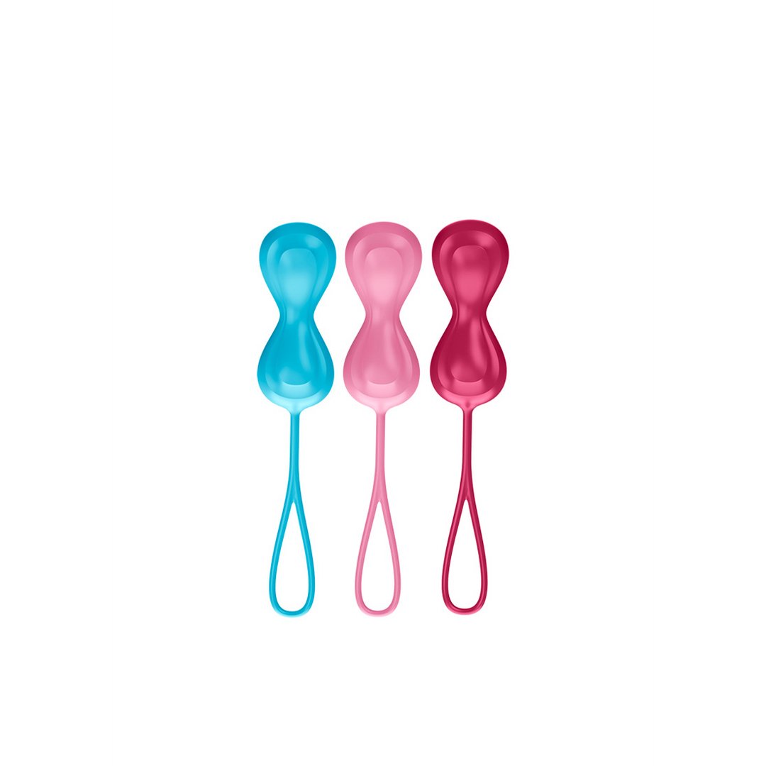 Kegel Balls Trainingsset - 3 Stuks Turquoise/Rood/Roze - EroticToyzVaginale ballen Ben Wa - ballenSatisfyer