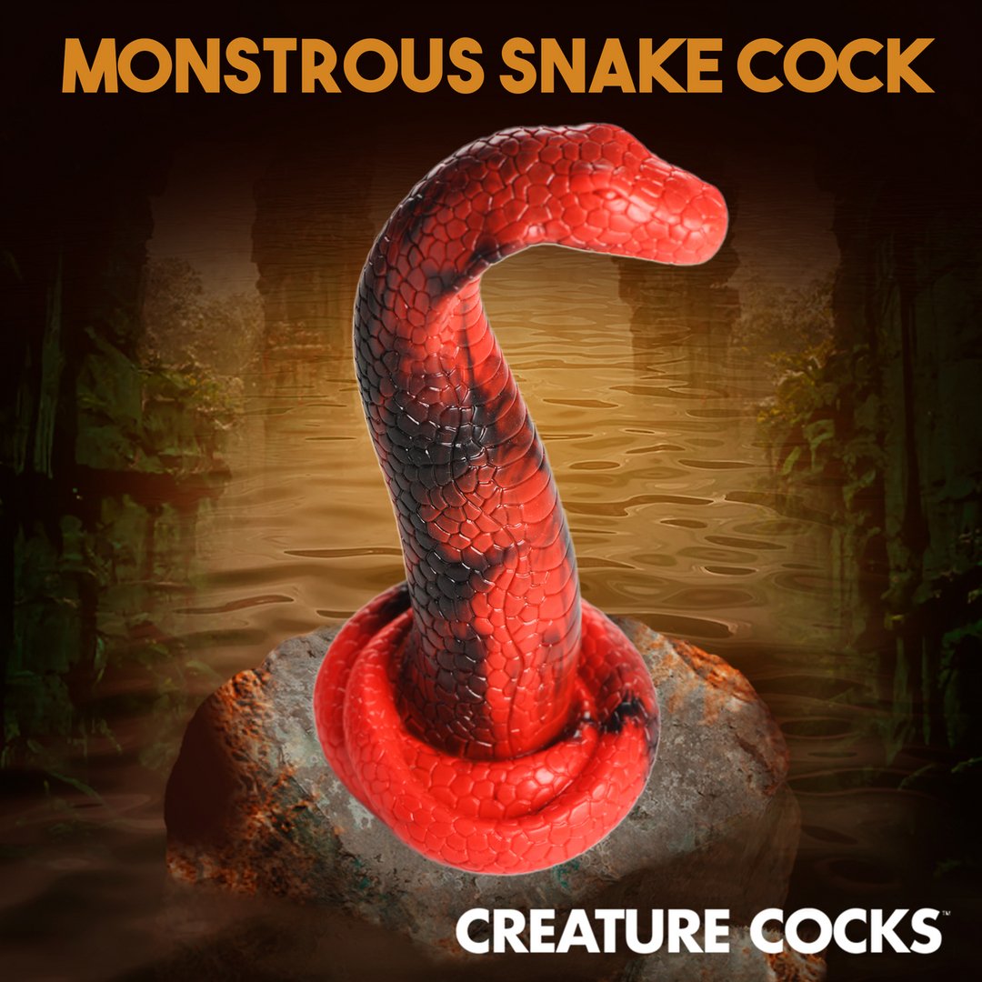 King Cobra - Silicone Dildo - Red - EroticToyzProducten,Toys,Dildos,Niet - Fallische Dildo's,,GeslachtsneutraalXR Brands